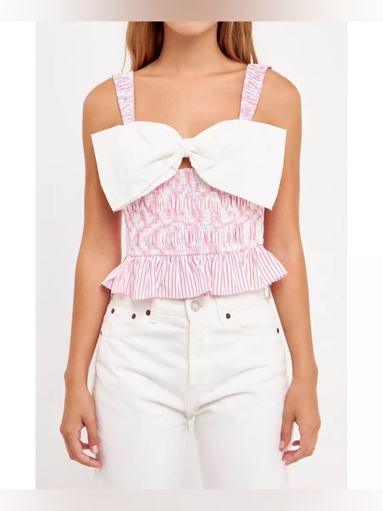 English Factory Dresses & Skirts - English Factory Mixed Media Bow Tank